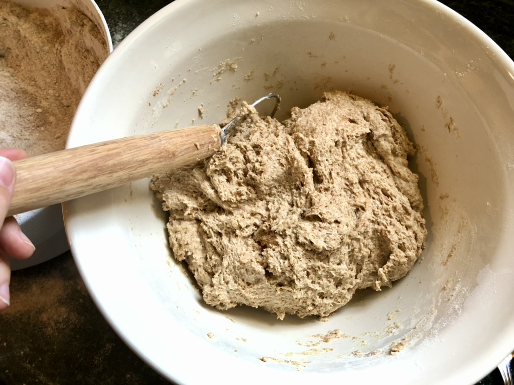 fully mixed pizza dough