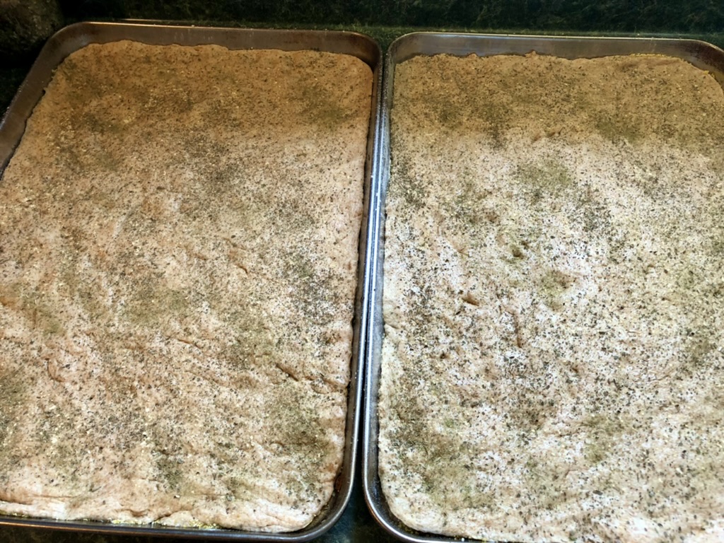 pizza dough with seasonings added