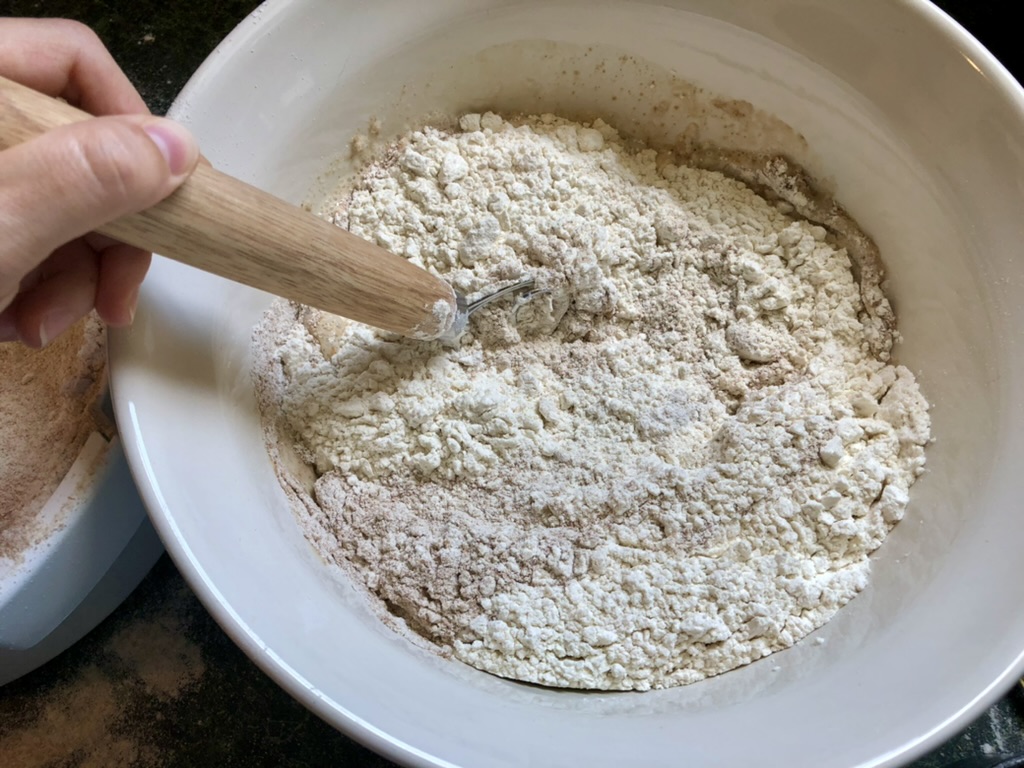 stirring pizza dough 2